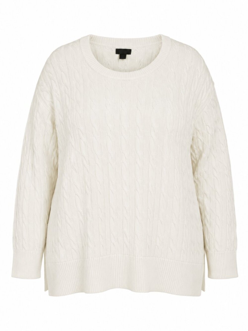 Jones & Co Jones New York Ivory Cable Knit Plus Size Sweater 3X